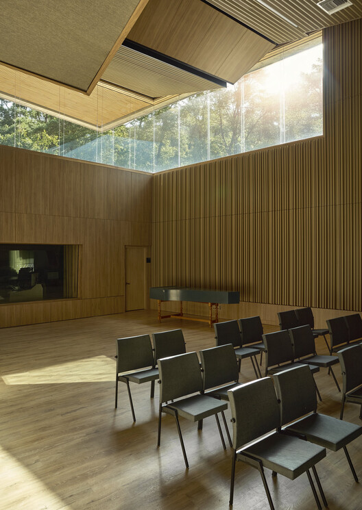 Edifício de Práticas Musicais, Universidade dos Andes / Carolina Jaimes + Juan Esteban López + Alejandro Puentes - Fotografia de Interiores, Madeira