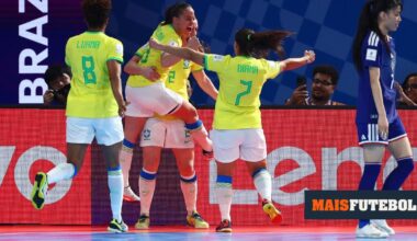 Mundial futsal: Brasil vence Japão e discute lugar na final com a Espanha