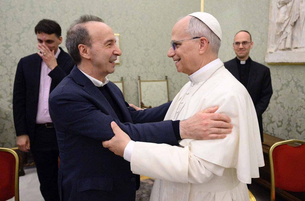 Leão XIV recebe o ator Roberto Benigni: “Belo, o seu Pedro fala de amor”