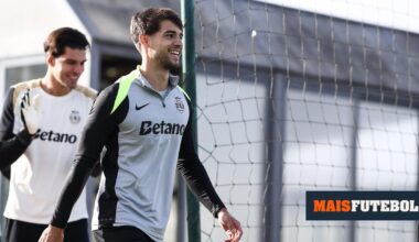 Sporting: Daniel Bragança de volta e várias ausências no treino