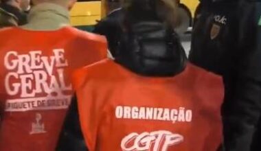 Tensão entre polícia e piquetes de greve nos autocarros de Lisboa e no Porto