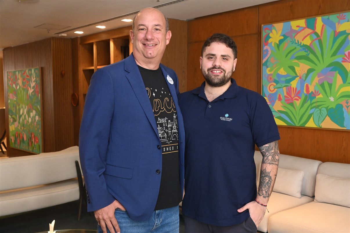 Flavio Marques, da BeFly, Rosa Shida, da United Airlines, Luciano Guimarães, da BeFly, Cristina Rached, da Lufthansa Group, Estela Marques, da Turkish Airlines, Sylvio Ferraz, da BeFly, Regina Carrelhas, da Emirates, e Lucia Lima, da United Airlines