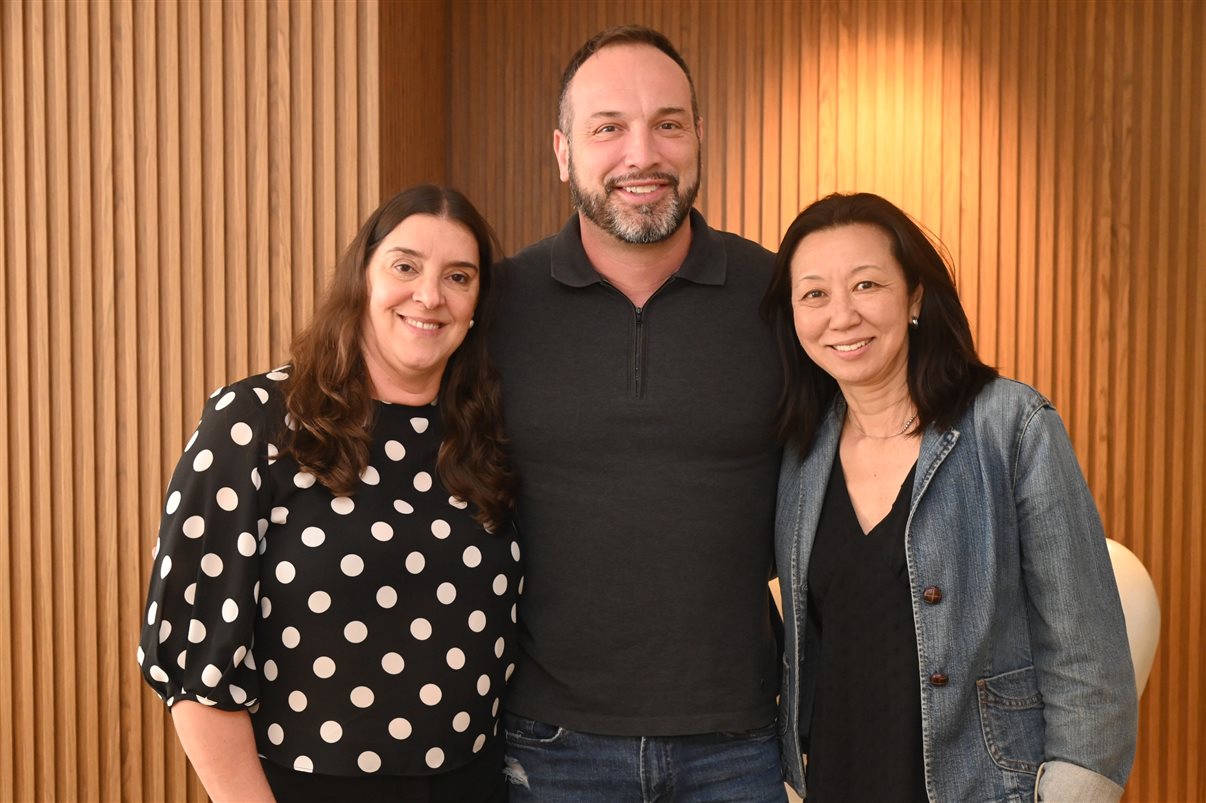 Flavio Marques, da BeFly, Rosa Shida, da United Airlines, Luciano Guimarães, da BeFly, Cristina Rached, da Lufthansa Group, Estela Marques, da Turkish Airlines, Sylvio Ferraz, da BeFly, Regina Carrelhas, da Emirates, e Lucia Lima, da United Airlines