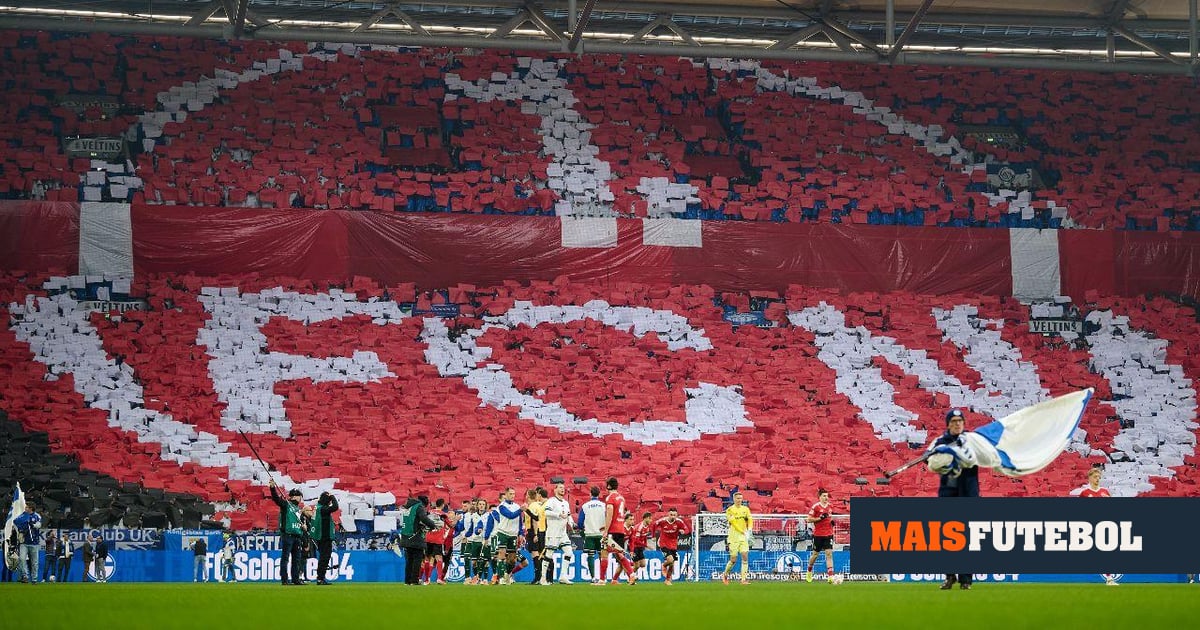 VÍDEO: adeptos do Schalke exibem mosaico com símbolo... do Nuremberga