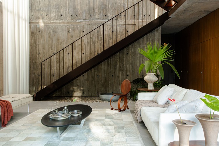 Casa Circular / Bloco B arquitetura - Fotografia de Interiores, Sala de Estar, Madeira, Cadeira