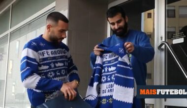 VÍDEO: único adepto do Arouca nos Açores recebe visita do capitão em casa