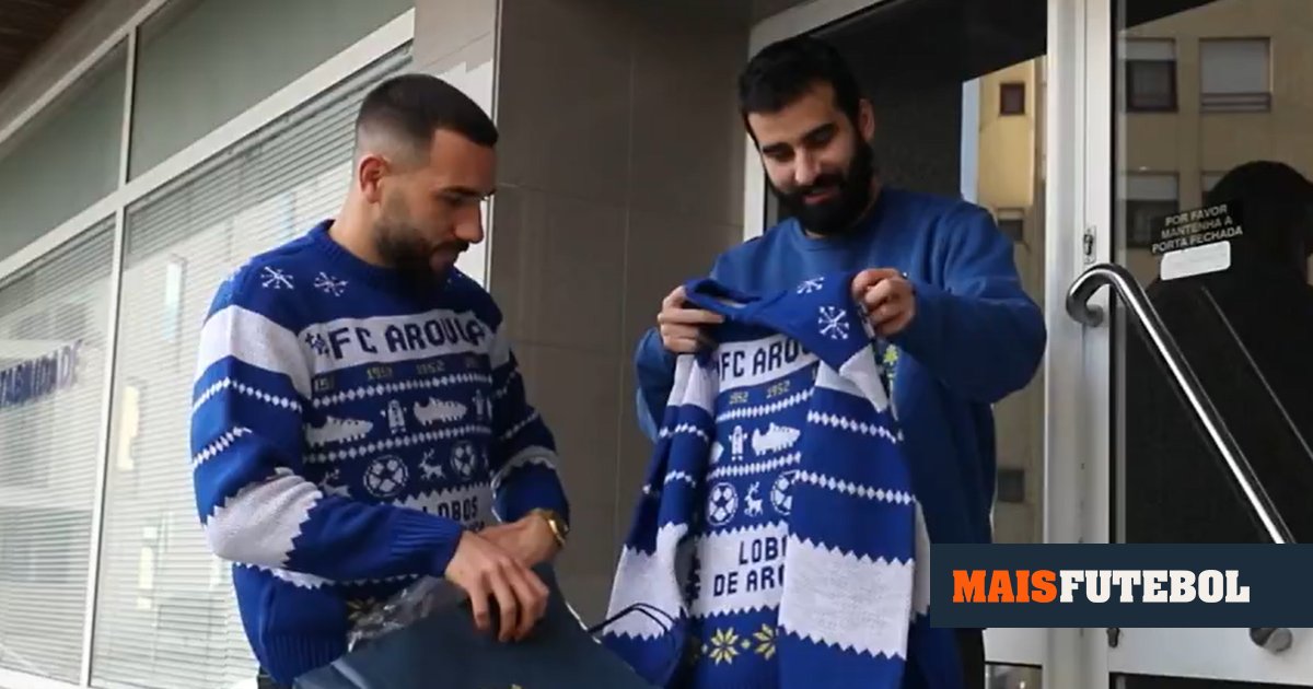 VÍDEO: único adepto do Arouca nos Açores recebe visita do capitão em casa