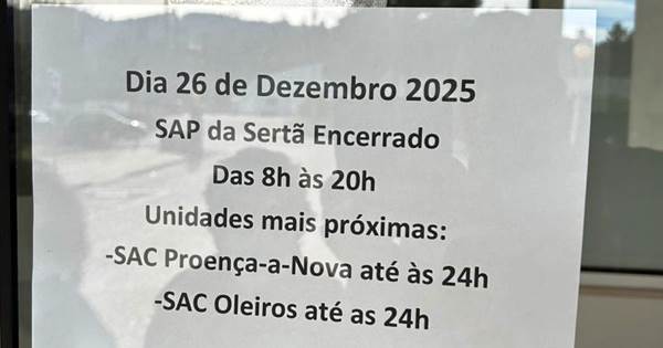 Rádio Condestável | SERTÃ: Urgências estão encerradas no dia de hoje
