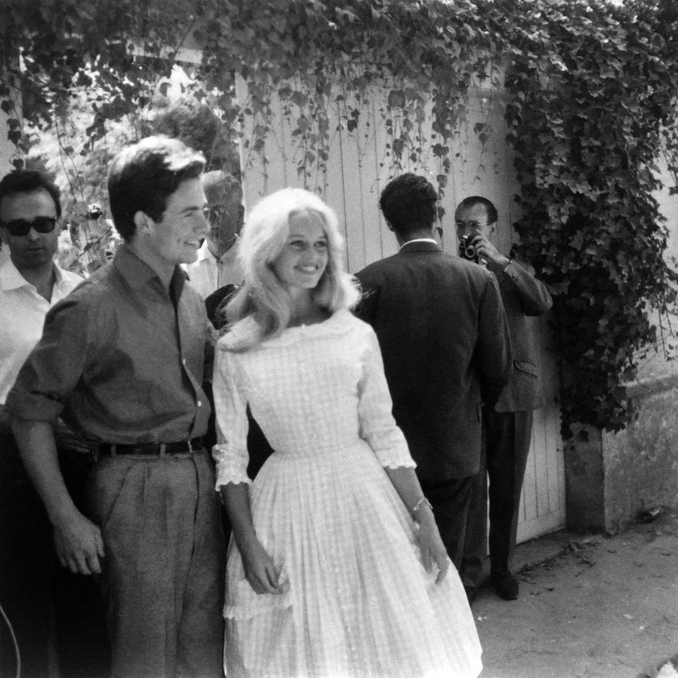 Brigitte Bardot se casa com Jaques Charrier, em 1959 — Foto: AFP