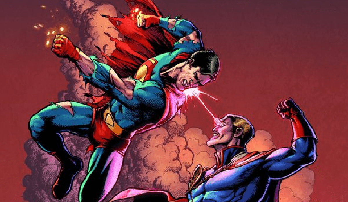 Superman e Capitão Pátria se enfrentam em arte oficial de crossover da DC com The Boys