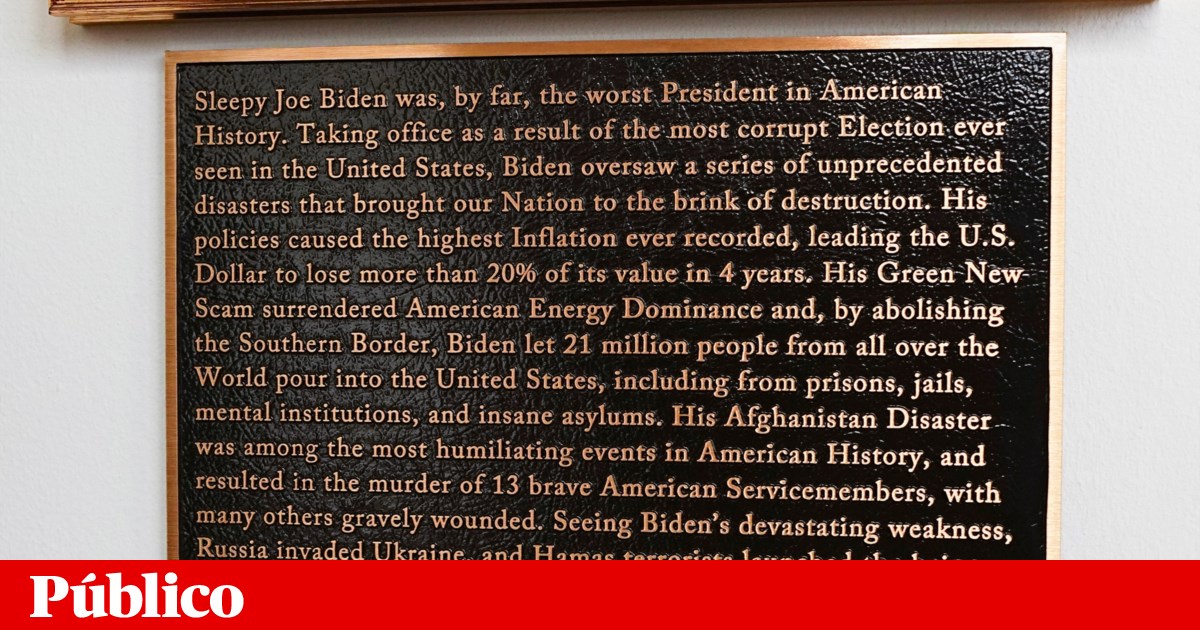 “Dorminhoco”, “pior de sempre”. Trump insulta antecessores nas paredes da Casa Branca | EUA