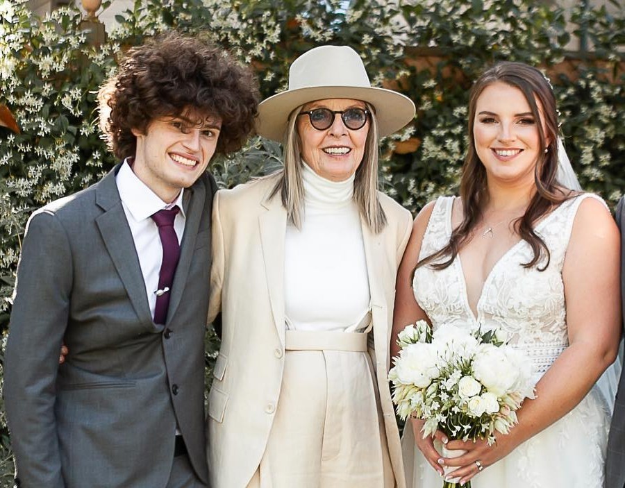 Diane Keaton com seus filhos Dexter e Duke. — Foto: Reprodução / Instagram