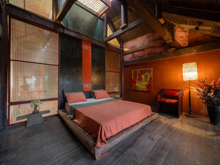 Residência MÔ He’ritage / MÔ he studio - Fotografia de Interiores, Dormitório, Madeira, Iluminação, Viga, Cama