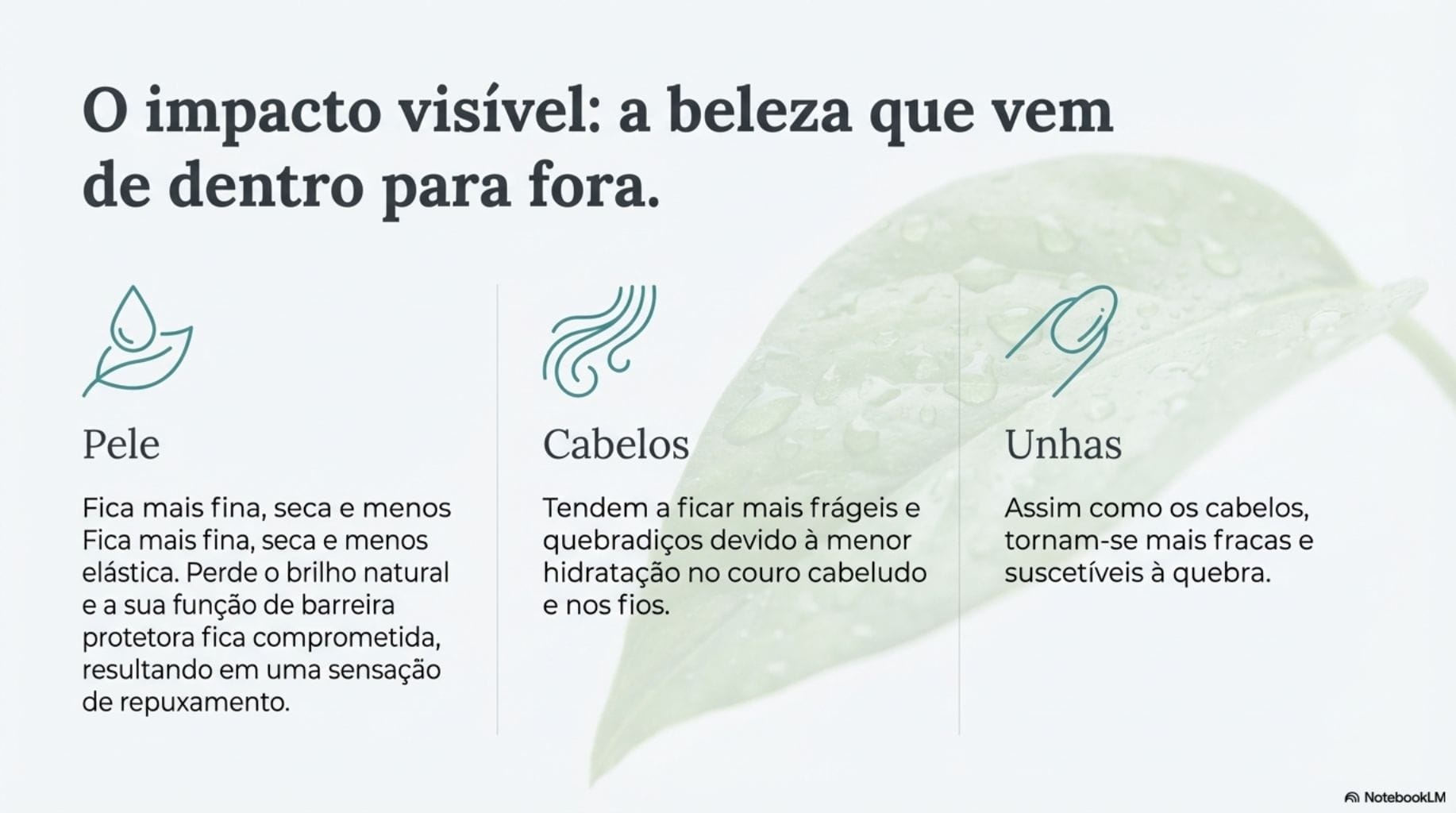 Guia Visual do Equilíbrio Hídrico na Menopausa