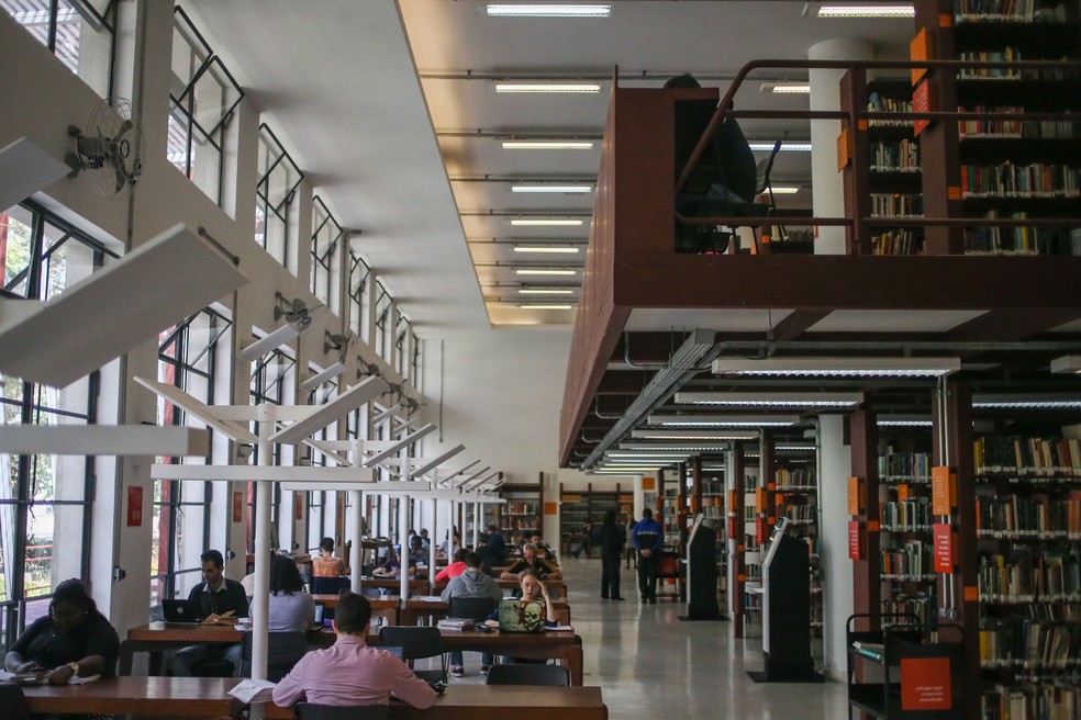 Biblioteca Mario de Andrade, no Centro de São Paulo — Foto: Pedro Kirilos/Agência O Globo