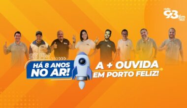 93 FM completa oito anos no ar em Porto Feliz (SP) neste domingo (14)