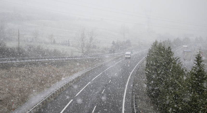 Nevão em Castro Daire corta estradas e força retirada de pessoas da serra de Montemuro
