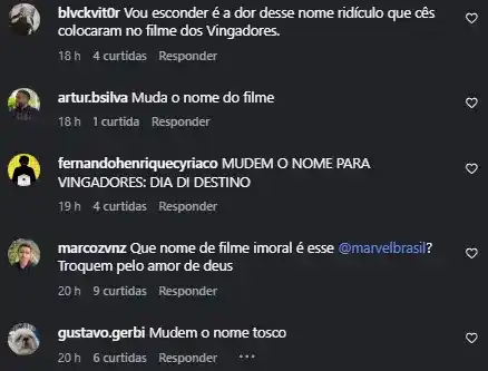 Comentários dos fãs sobre Vingadores: Doutor Destino