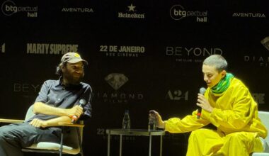 Timothée Chalamet e Josh Safdie mostram trecho de ‘Marty Supreme’ em SP antes da CCXP; veja como foi