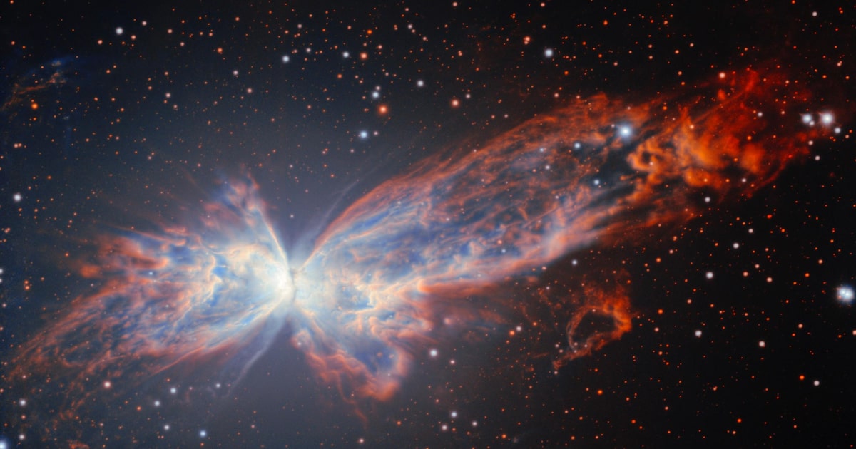 ‘Borboleta cósmica’? Entenda como se formou imagem capturada por telescópio no Chile