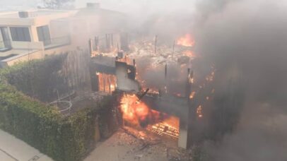 Mansão de Adam Brody em Pacific Palisades, em Los Angeles, após tragédia - Reprodução/X