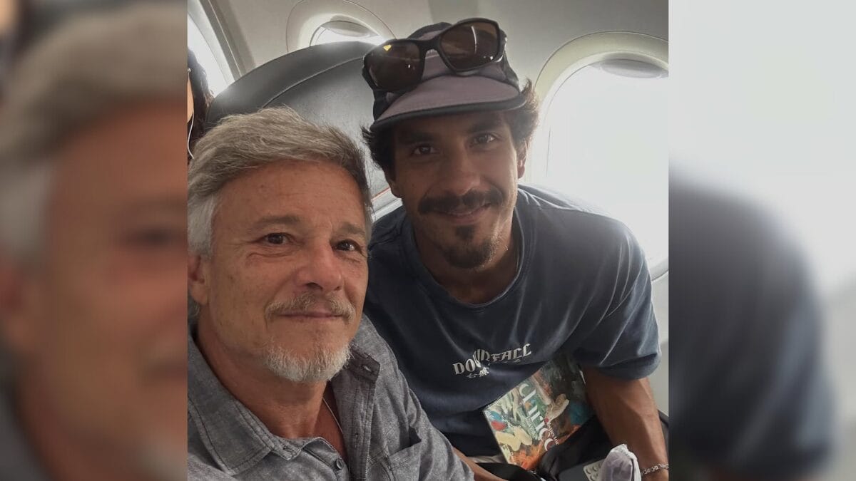 Marcello Novaes e filho Diogo a caminho de SC para viagem de surfe