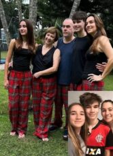 Nívea Maria ao lado dos filhos e dos netos atualmente - Reprodução/Facebook