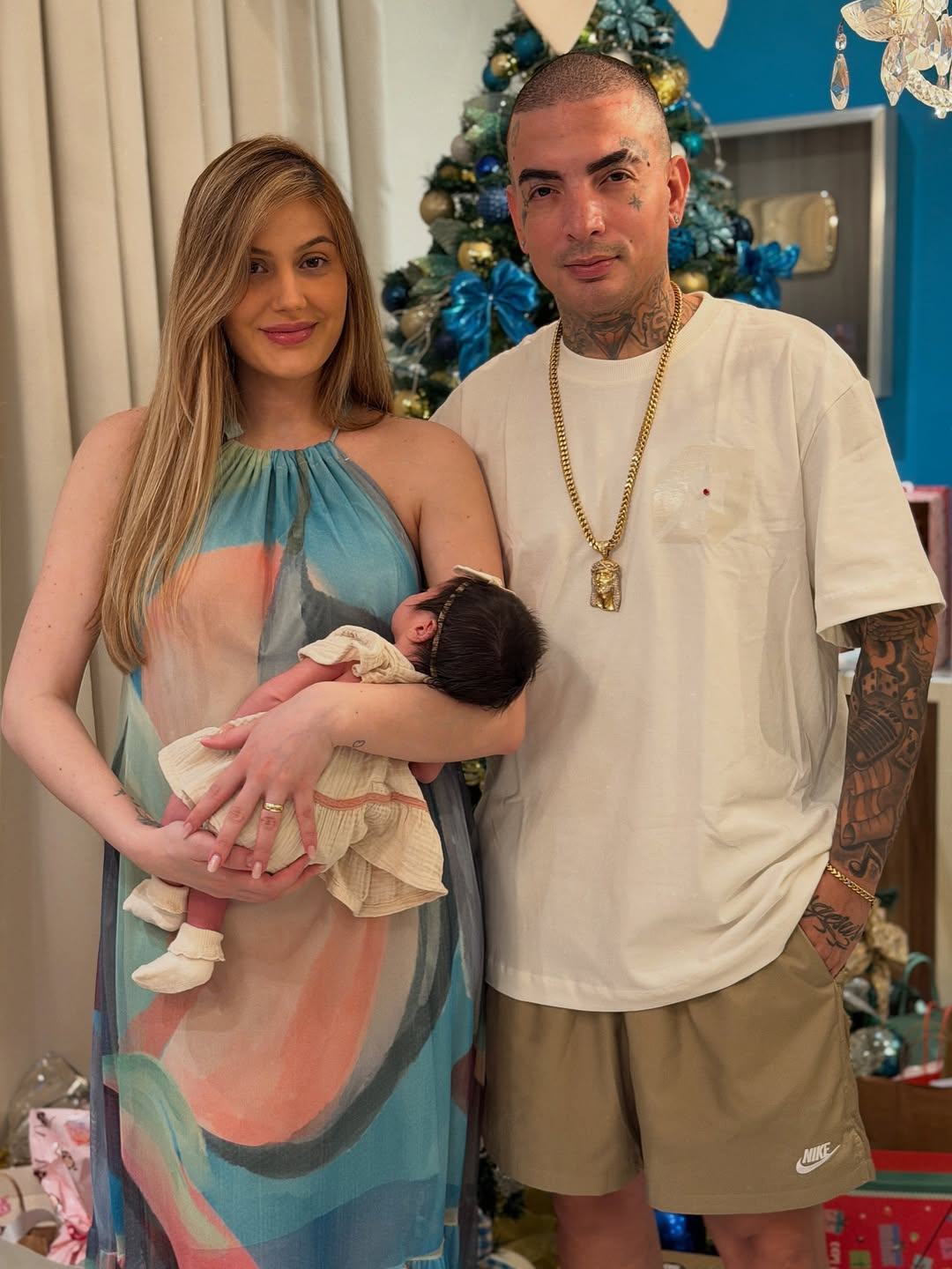 MC Guimê e Fernanda com a filha – Foto: Reprodução / Instagram @mcguimê