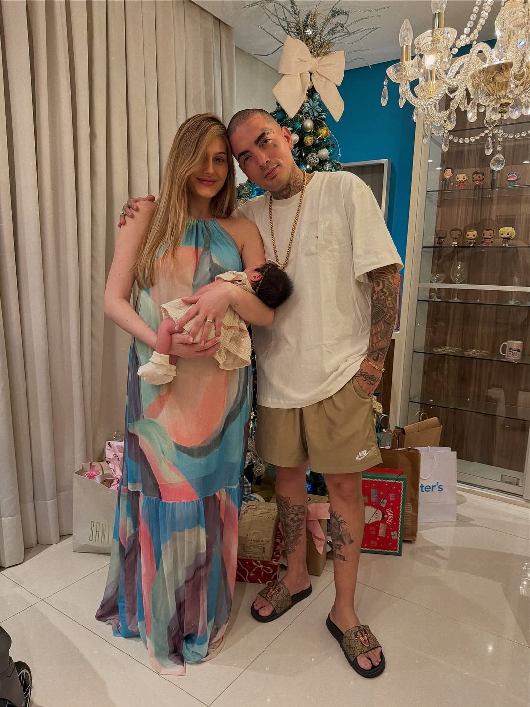 MC Guimê e Fernanda com a filha – Foto: Reprodução / Instagram @mcguimê