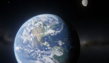 Terra e Lua vistas do espaço (Foto: imagem gerada por IA)