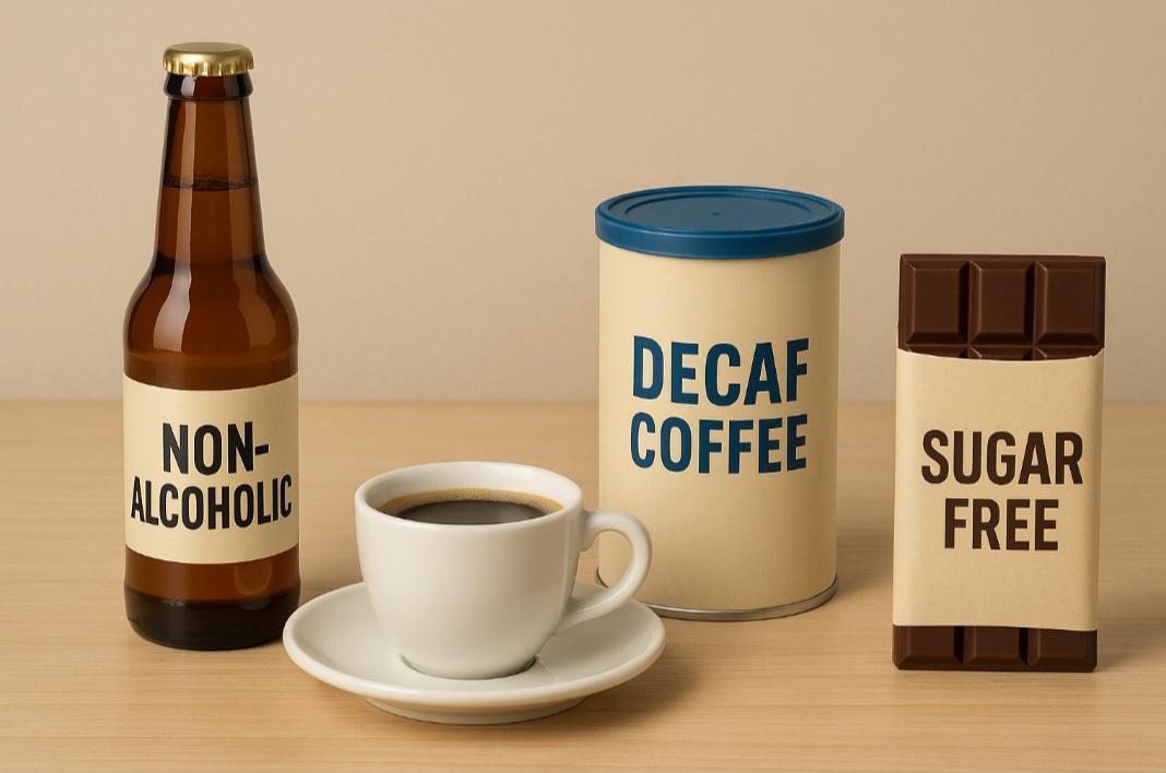 Em busca de uma rotina mais saudável, muitos recorrem a versões “light” de produtos, como cervejas sem álcool, café descafeinado e doces sem açúcar. Contudo, esses itens nem sempre eliminam totalmente os riscos à saúde.-Imagem gerada por i.a 