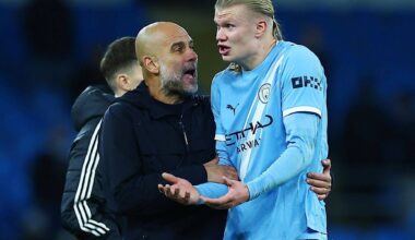 A razão da discussão 'acalorada' entre Haaland e Guardiola ainda no relvado