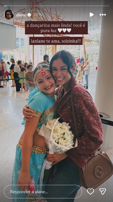 Alane Dias com a enteada, Sol de Maria - Foto: Reprodução / Instagram @alane