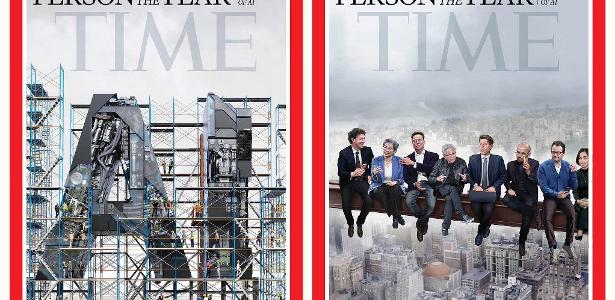 Capa da revista Time que elege a personalidade do ano de 2025