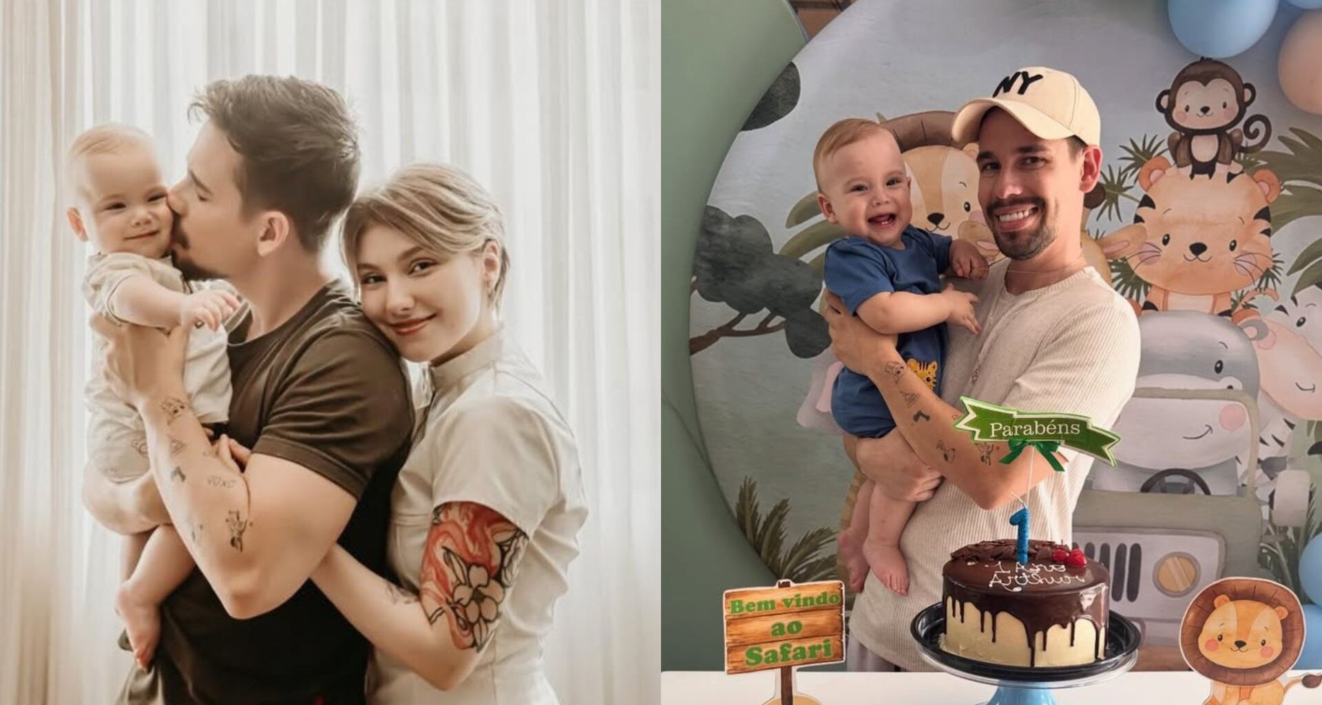 Lucas Borbas, Isabel Veloso e o filho - Foto: Reprodução / Instagram