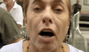 A atriz e apresentadora Cissa Guimarães durante ato contra a anistia dos julgados pelo 8 de Janeiro