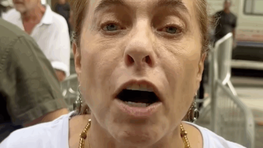 A atriz e apresentadora Cissa Guimarães durante ato contra a anistia dos julgados pelo 8 de Janeiro