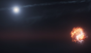 "Fogos de artifício" são vistos após colisões violentas ao redor de estrela