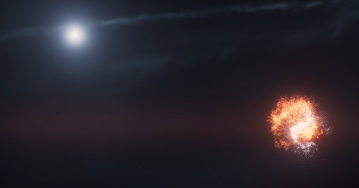 "Fogos de artifício" são vistos após colisões violentas ao redor de estrela