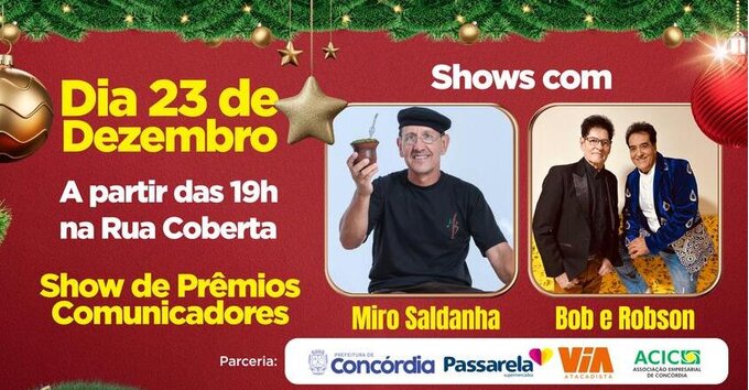 Rádio Rural e Rádio 96 comandam grande festa nesta terça-feira e encerram o Natal Concórdia 2025 - Rádio Rural