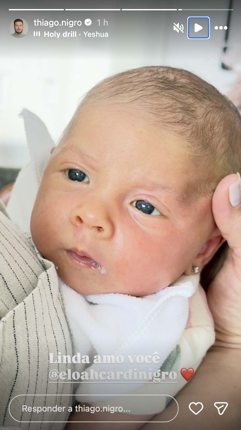 Eloah, filha de Thiago Nigro e Maíra Cardi - Foto: Reprodução / Instagram