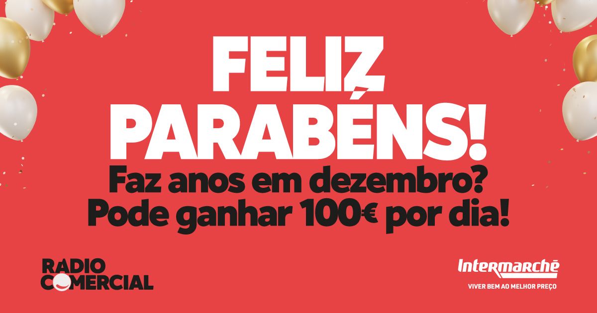 Feliz Parabéns para quem faz anos em dezembro!