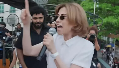 Fernanda Torres discursa em ato contra anistia; vídeo