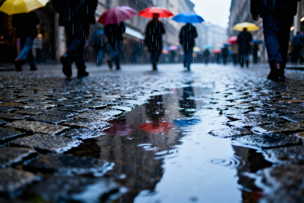 Mau tempo em Portugal. Crédito: Freepik AI