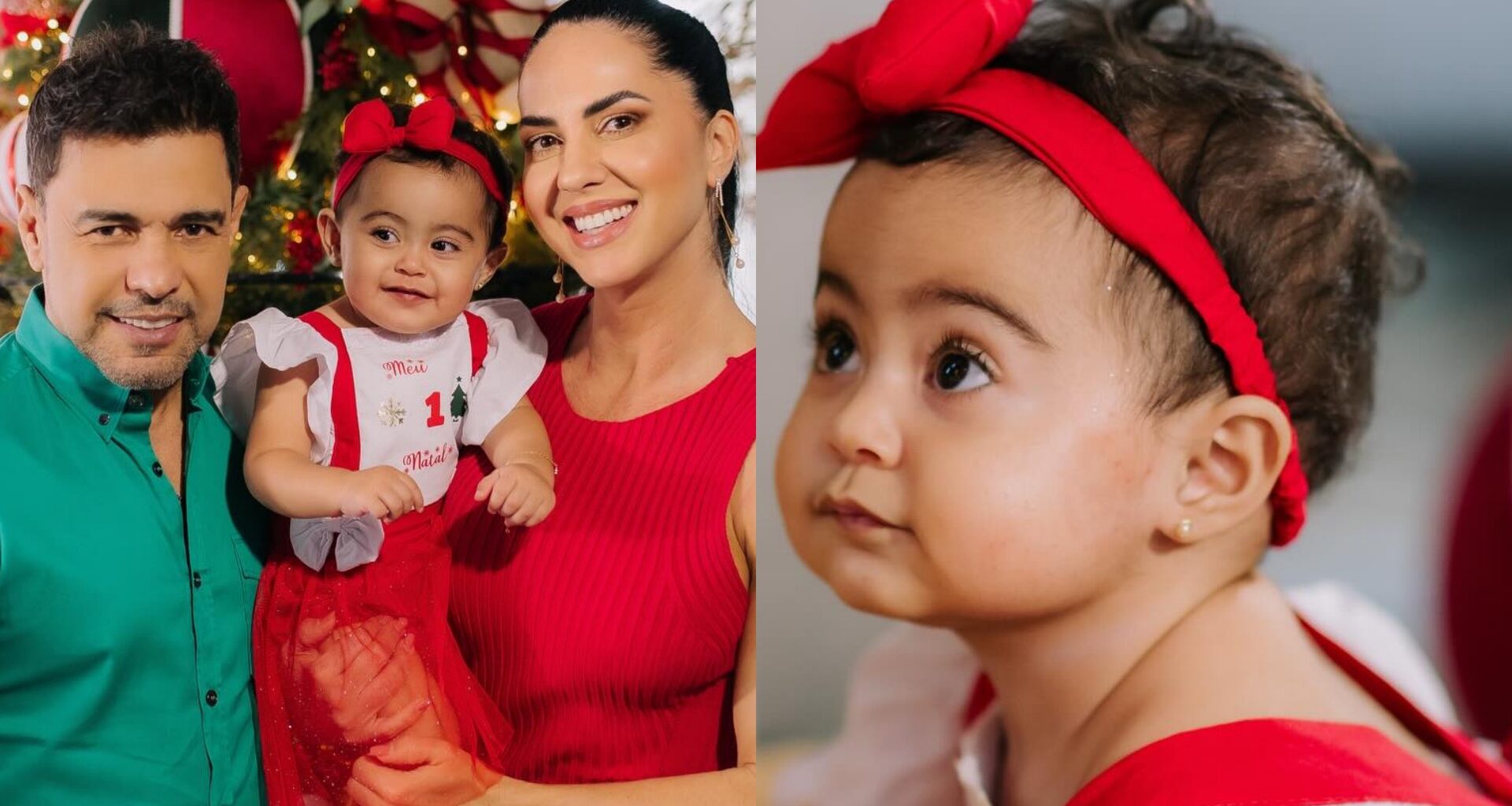Graciele Lacerda celebra o primeiro Natal da filha
