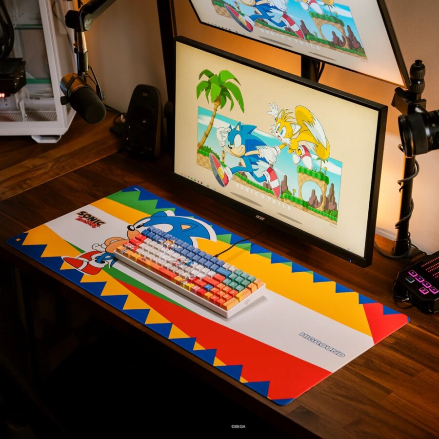 Teclado temático do Sonic clássico