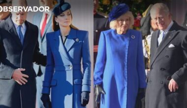 Kate e Camila combinam looks para receber Presidente alemão – Observador