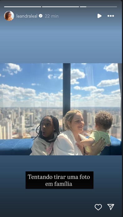 Leandro Leal com os filhos - Foto: Reprodução/Instagram @leandraleal