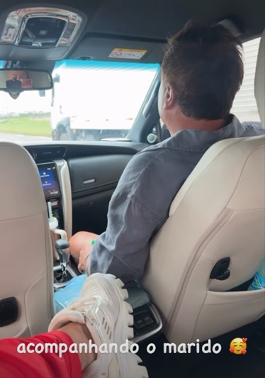 Poliana Rocha mostra Leonardo em hospital de Goiânia — Foto: Reprodução/Instagram @poliana