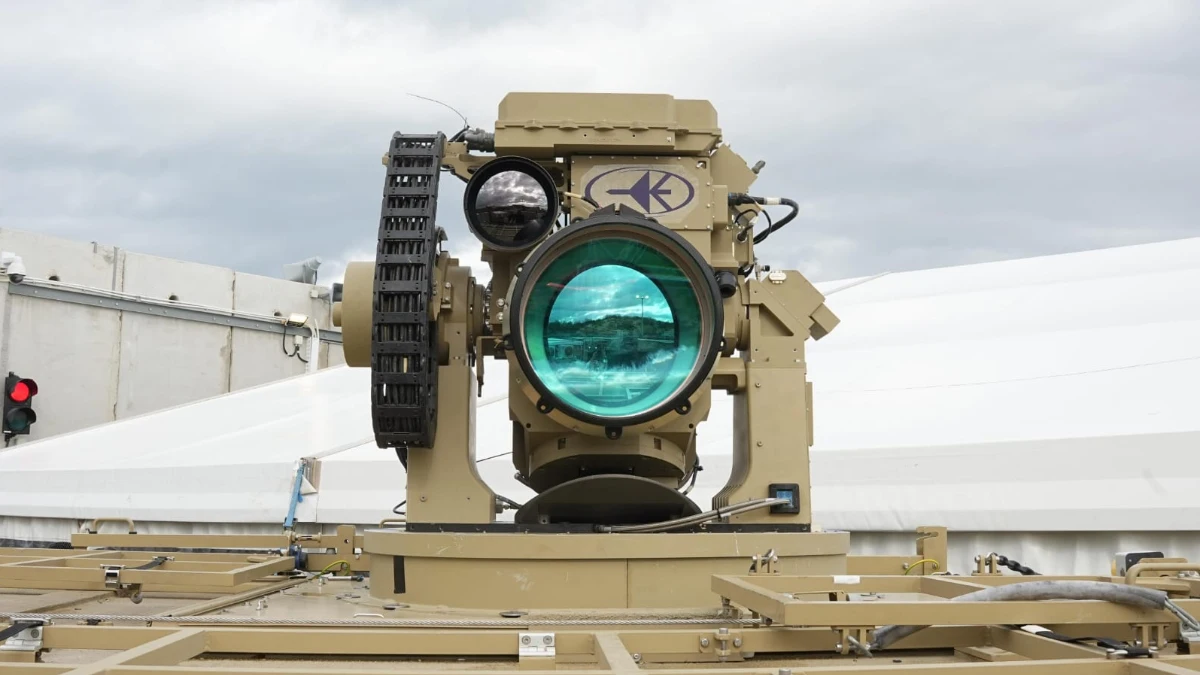 Imagem sistema Laser Iron Beam de Israel contra drones